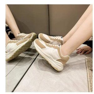 New thick-soled casual dad shoes soft-soled color-blocking sports